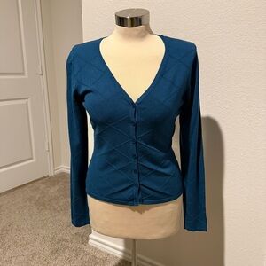 Women's Teal Cardigan Sweater